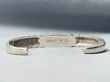 Important Chee Family Vintage Native American Navajo Turquoise Inlay Sterling Silver Bracelet-Nativo Arts