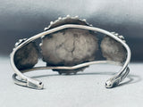 Native American Earlier Vintage Navajo Turquoise Cluster Sterling Silver Bracelet