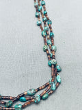 Quality Authentic Vintage Native American Navajo Turquoise Heishi Sterling Silver Necklace-Nativo Arts