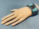 Teddy Joe Vintage Native American Navajo Turquoise Heishi Sterling Silver Bracelet-Nativo Arts