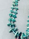 Native American Important Vintage Santo Domingo Green Turquoise Jacla Necklace-Nativo Arts