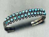 Early 1900's Vintage Native American Zuni Turquoise Sterling Silver Bracelet-Nativo Arts