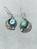 Tremendous Vintage Native American Navajo Royston And Morenci Turquoise Sterling Silver Earrings-Nativo Arts