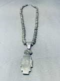 Native American Best Vintage Apache Comanche Vintage Navajo Carico Lake Sterling Silver Necklace-Nativo Arts