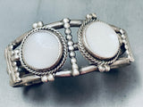 One Of The Best Vintage Native American Navajo Mother-of-pearl Sterling Silver Bracelet-Nativo Arts