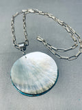 Native American Ambrosio Chavez Vintage Santo Domingo Turquoise Sterling Silver Necklace-Nativo Arts
