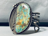 One Of The Craziest Vintage Native American Navajo Royston Turquoise Sterling Silver Bracelet-Nativo Arts