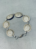 So Detailed!! Vintage Native American Navajo Sterling Silver Concho Belt Mini Bracelet-Nativo Arts