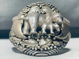 Important Bear Vintage Native American Navajo Sterling Silver Bracelet-Nativo Arts