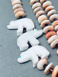 Polar Bears Vintage Santo Domingo Shell Heishi Necklace-Nativo Arts