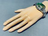 Damale Turquoise!! Vintage Native American Navajo Sterling Silver Rare Bracelet-Nativo Arts