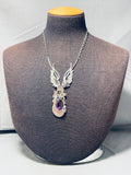 Les Baker Amethyst Vintage Sterling Silver Necklace Navajo!-Nativo Arts