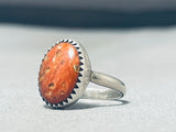 Glorious Vintage Native American Navajo Spiny Oyster Sterling Silver Ring-Nativo Arts