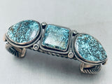 One Of The Best Ever Vintage Native American Navajo Spiderweb Turquoise Sterling Silver Bracelet-Nativo Arts