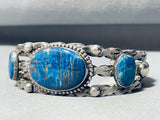 Most Unique Coiled Lapis Vintage Native American Navajo Sterling Silver Bracelet-Nativo Arts