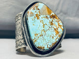 200 Grams Vintage Native American Navajo #8 Turquoise Sterling Silver Bracelet-Nativo Arts