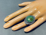 Best Vintage Native American Navajo Carico Lake Turquoise Sterling Silver Ring-Nativo Arts