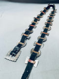 Rare Older Vintage Native American Navajo Sterling Silver Stamped Concho Belt-Nativo Arts