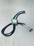 Superb Vintage Native American Navajo Royston Turquoise Sterling Silver Bolo-Nativo Arts