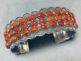 The Best Eyes Of Coral Native American Navajo Sterling Silver Bracelet Cuff-Nativo Arts