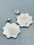 The Best Vintage Native American Navajo Sonoran Gold Turquoise Sterling Silver Earrings-Nativo Arts