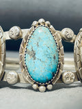 Important Harry Trujillo Turquoise Sterling Silver Bracelet-Nativo Arts
