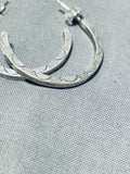 Dazzling Vintage Native American Navajo Sterling Silver Earrings-Nativo Arts