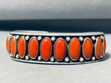 The Best Cal Martinez Coral Vintage Native American Navajo Sterling Silver Bracelet-Nativo Arts