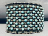 One Of Best Ever Vintage Native American Navajo Snake Eyes Turquoise Sterling Silver Bracelet-Nativo Arts
