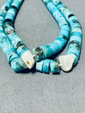 Native American One Of The Finest Ever Vintage Santo Domingo Turquoise Sterling Silver Necklace-Nativo Arts