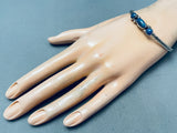 Incredible Vintage Native American Navajo Denim Lapis Sterling Silver Bracelet-Nativo Arts