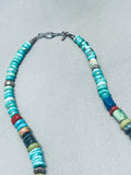 Authentic Thomas Singer Vintage Native American Navajo Turquoise Sterling Silver Necklace-Nativo Arts