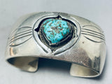Best Vintage Native American Navajo Pilot Mountain Turquoise Sterling Silver Shadowbox Bracelet-Nativo Arts