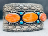The Best Gary Nez Vintage Native American Navajo Turquoise Sterling Silver Shell Bracelet-Nativo Arts