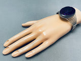 Very Rare Vintage Navajo Purple Abalone Shell Sterling Silver Bracelet-Nativo Arts