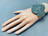 Davina Benally Vintage Native American Navajo Royston Turquoise Sterling Silver Bracelet-Nativo Arts
