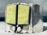 The Best Jim Linkin Vintage Native American Navajo Gaspeite Sterling Silver Bracelet-Nativo Arts