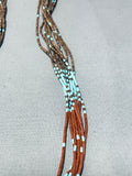 Native American Oh The Intricacy Vintage Santo Domingo Turquoise Heishi Sterling Silver Necklace-Nativo Arts