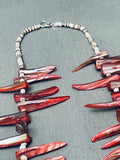Long Shell Tooth Vintage Native American Navajo Heishi Necklace-Nativo Arts