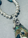Native American Important Vintage Francisco Gomez Turquoise Sterling Silver Necklace-Nativo Arts