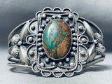 One Of The Best Ever Vintage Native American Navajo Royston Turquoise Sterling Silver Bracelet