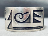 Important Vintage Native American Hopi Diedra Namingha Sterling Silver Geomtric Bracelet