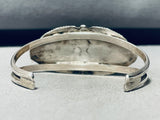 Gorgy! 6 Inch Wrist Vintage Native American Zuni Turquoise Inlay Sterling Silver Bracelet-Nativo Arts