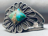 Rope Teardrop Vintage Native American Navajo Royston Turquoise Sterling Silver Bracelet-Nativo Arts