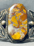 Tree Sap One Of The Coolest Ever Vintage Navajo Red Yellow Agate Sterling Silver Bracelet-Nativo Arts