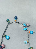 Dropdead Gorgeous Vintage Native American Navajo Turquoise Sterling Silver Necklace-Nativo Arts