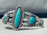 Incredible Vintage Native American Navajo Royston Turquoise Sterling Silver Fred Harvey Bracelet-Nativo Arts