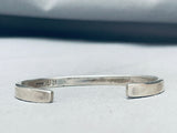 Richy Begay Rare Side Inlay Sterling Silver Vintage Native American Navajo Bracelet Cuff-Nativo Arts