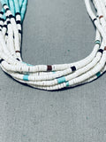Sensational Vintage Santo Domingo Turquoise Heishi Pipestone 10 Strand Necklace-Nativo Arts