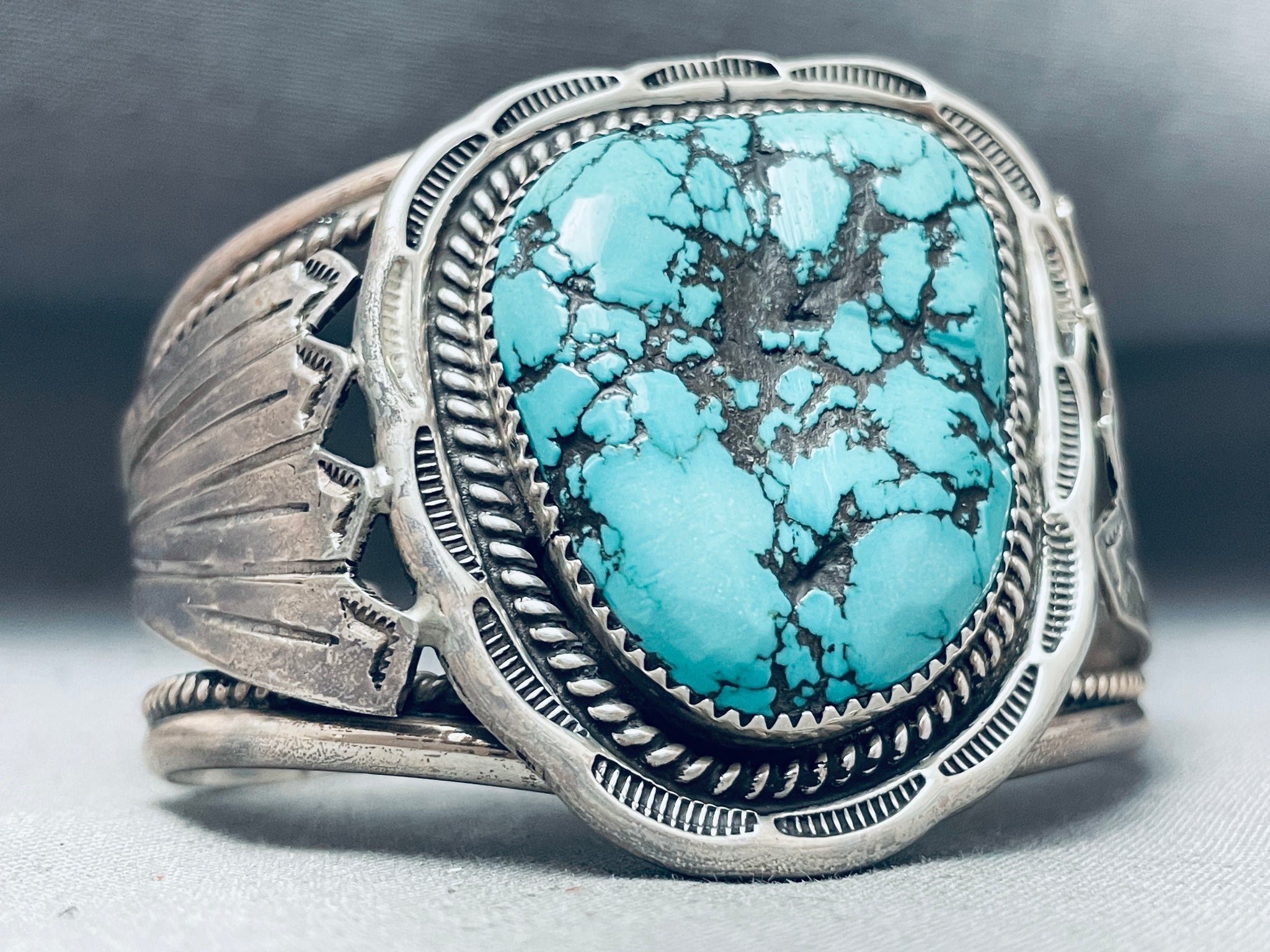 Kee Family Rare Vintage Native American Navajo Turquoise Sterling